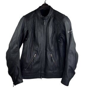 Victory Motorcycles Women's Sonora Leather Padded Riding Jacket Size M Black